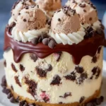 Decadent Chocolate Chip Ice Cream Cake First Image