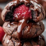 Dark Chocolate Raspberry Cookies First Image