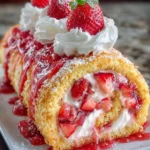 Strawberry Cream Cake Roll First Image
