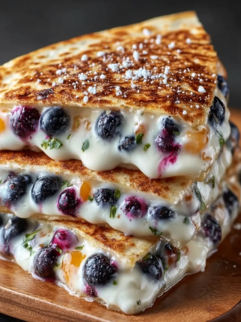 Grilled Blueberry Creamy Quesadilla First Image