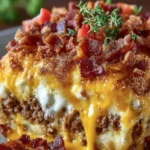 Cheesy Bacon Beef Casserole First Image