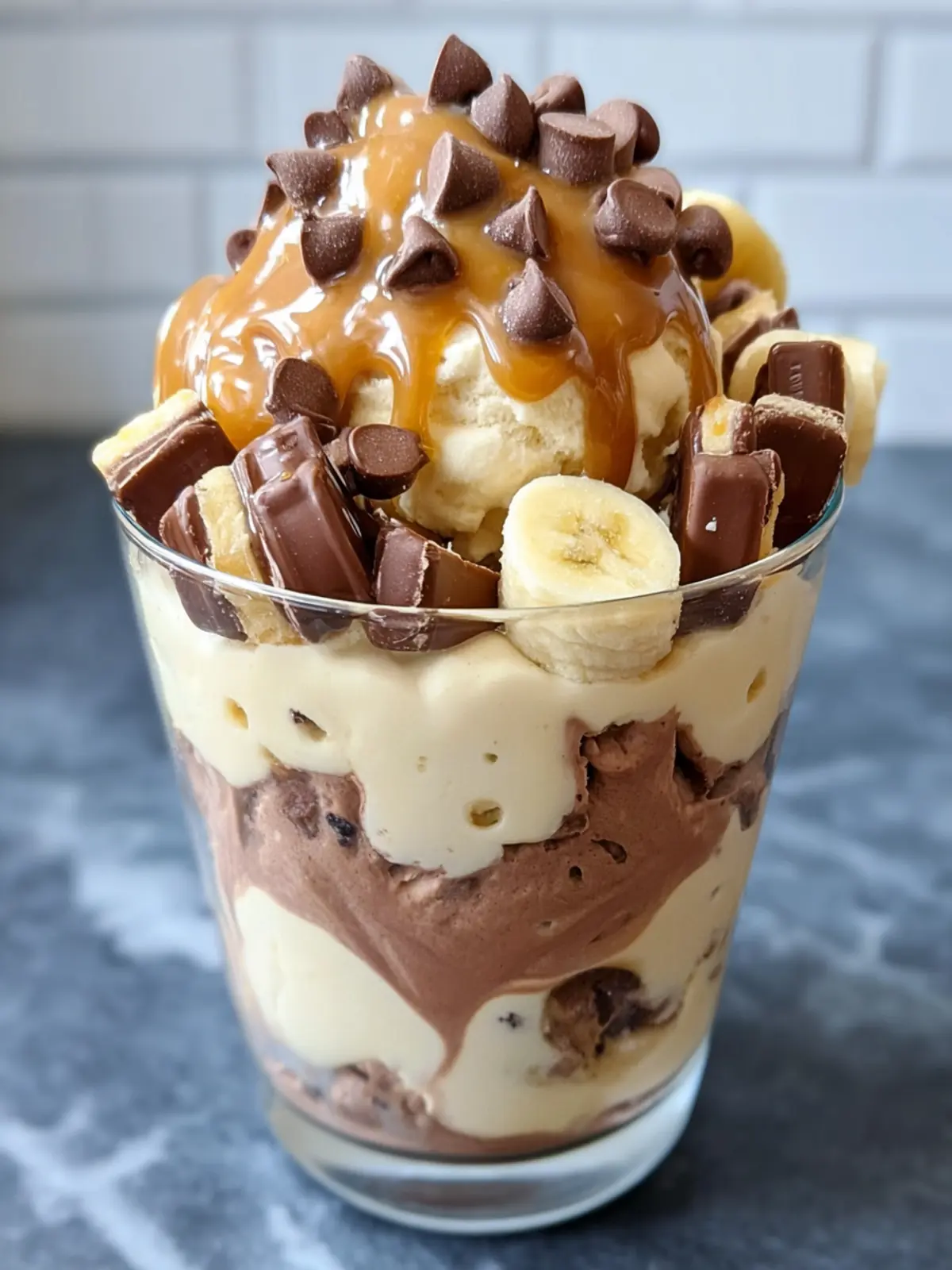 Chocolate Caramel Ice Cream Sundae First Image