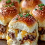 Cheesy Beef Stuffed Sliders First Image