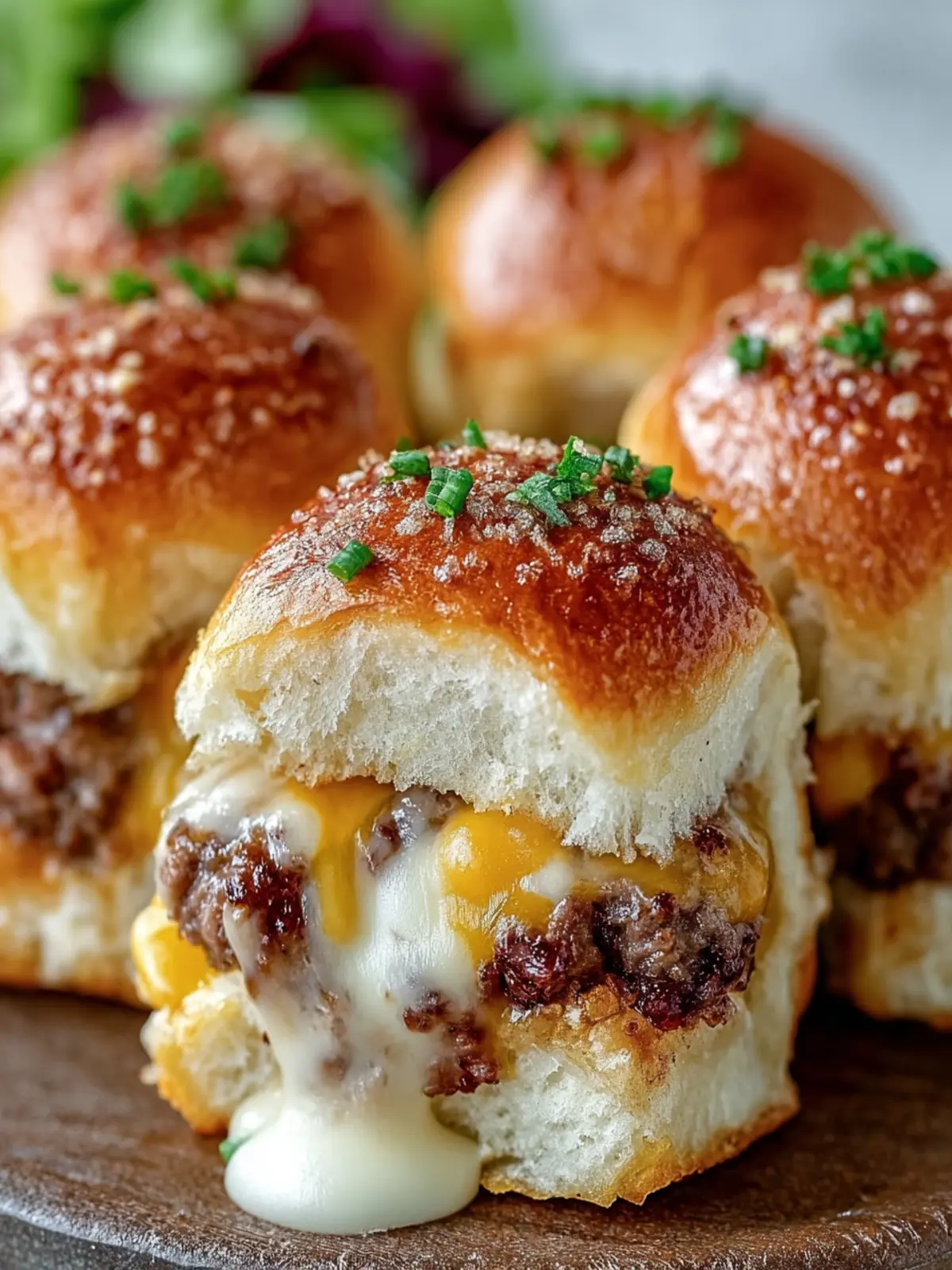 Cheesy Beef Stuffed Sliders First Image