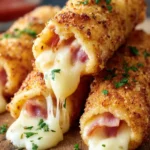 Crispy Ham and Cheese Rollups First Image