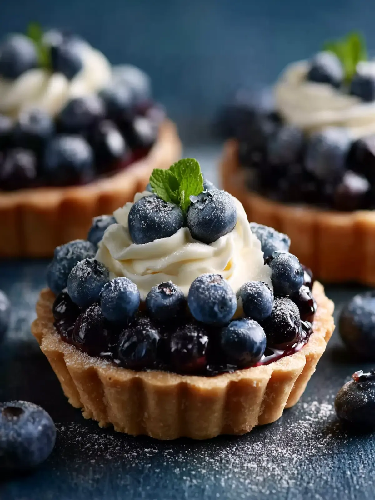Blueberry Cream Cheese Tartlets First Image
