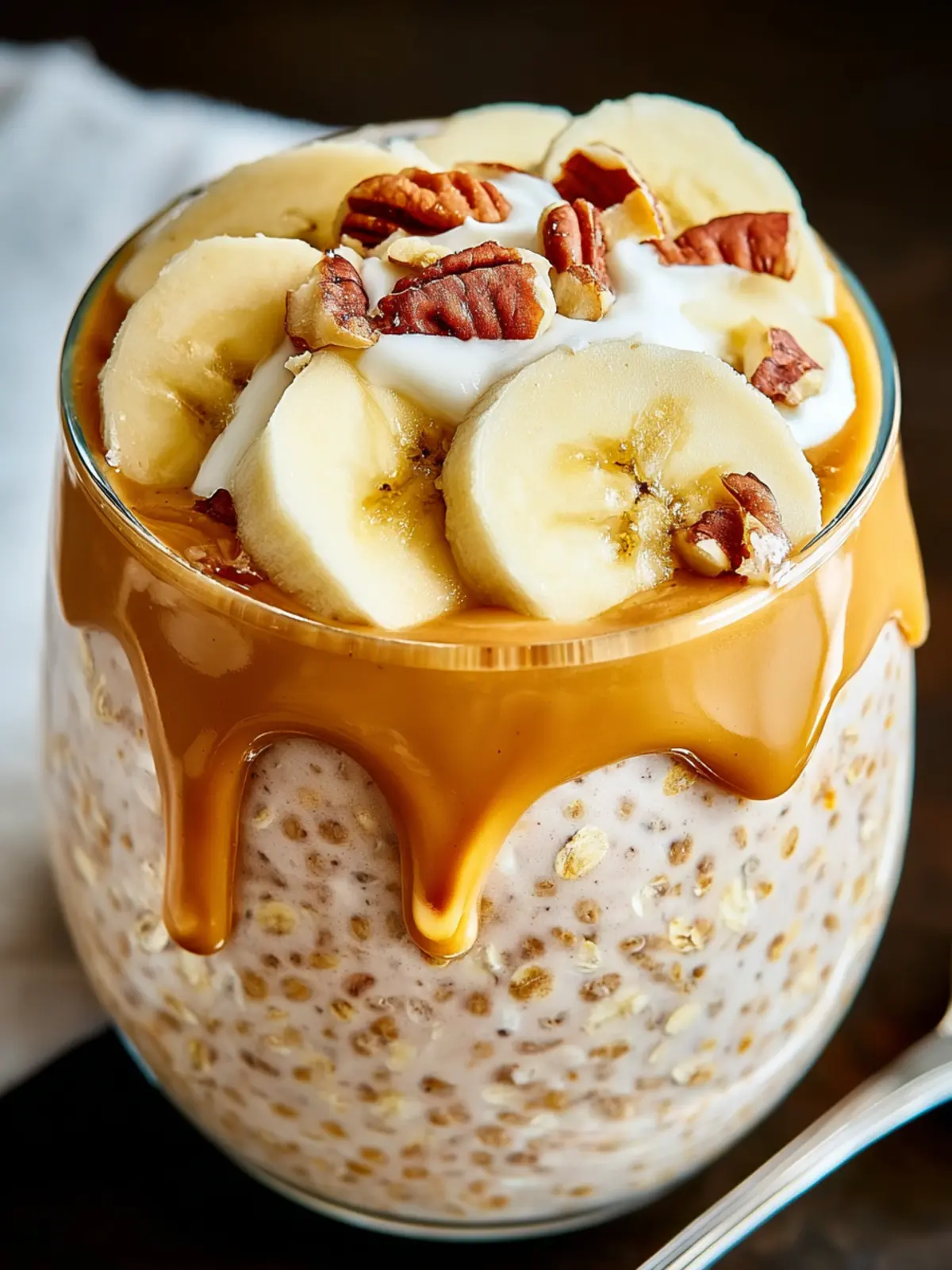 Creamy Peanut Butter Overnight Oats with Banana Recipe First Image