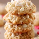 White Chocolate and Coconut Cookies First Image