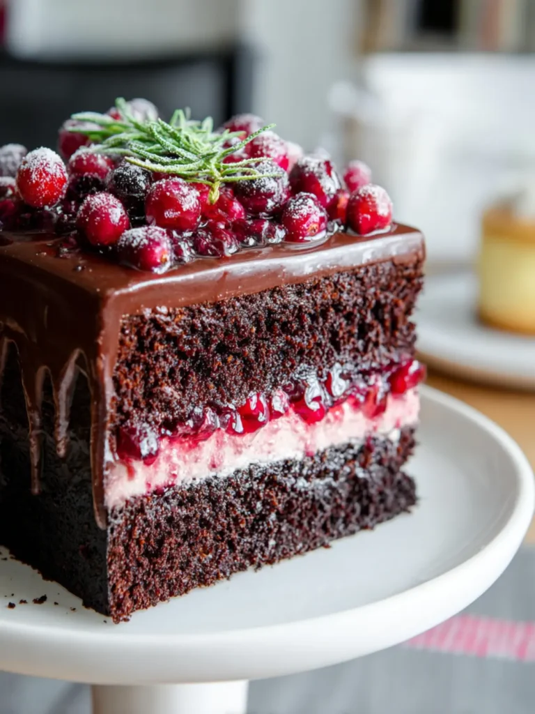 Chocolate Cranberry Cake First Image