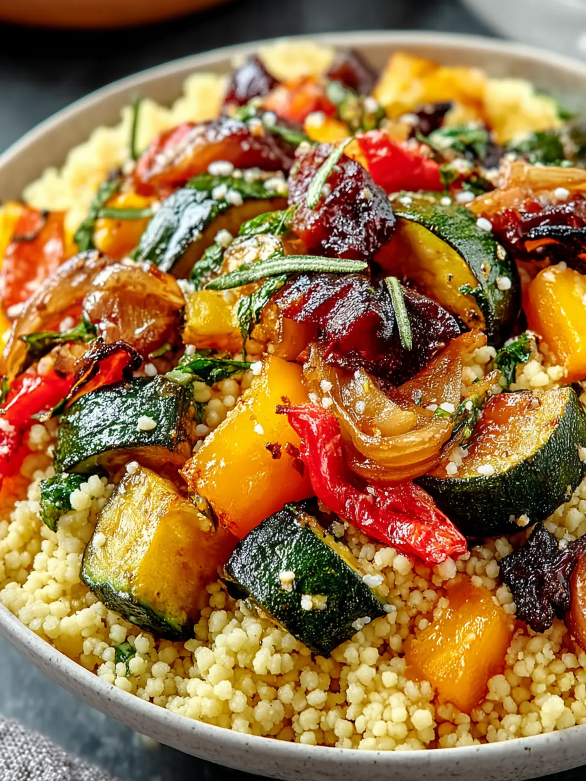 Flavorful Turmeric Roasted Vegetable Couscous Recipe First Image