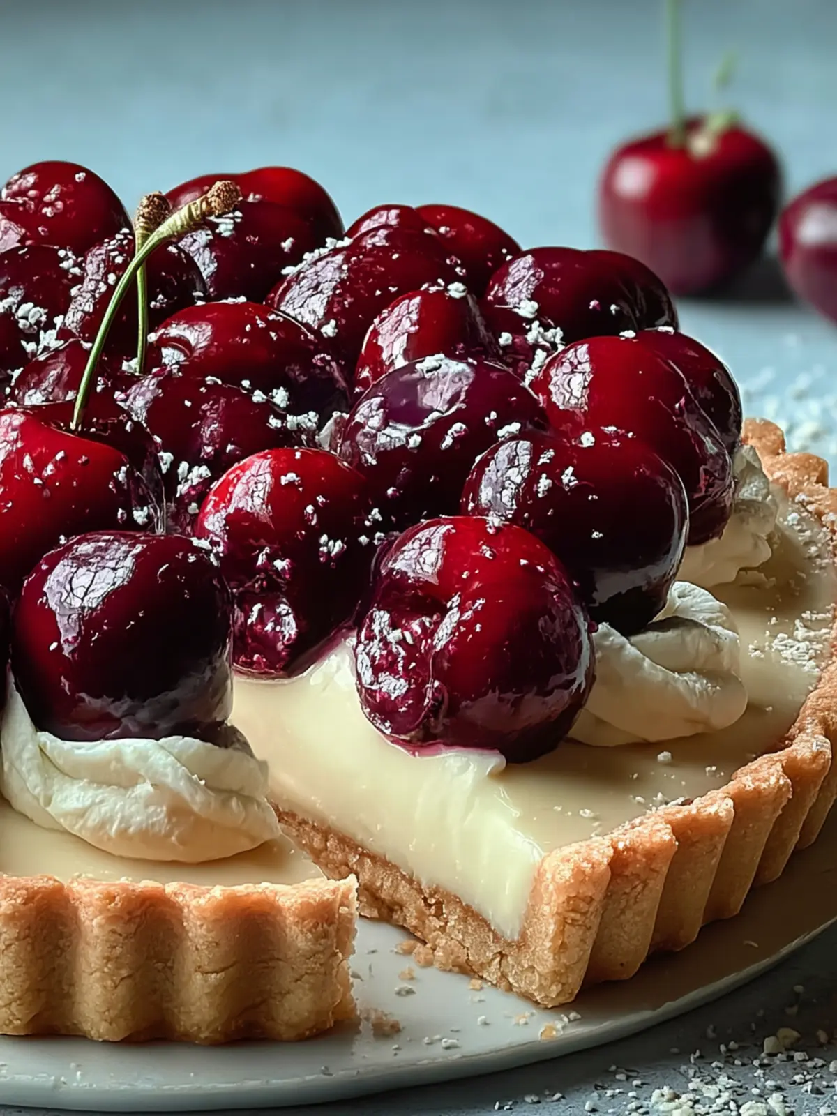 Cherry Mascarpone Tart First Image