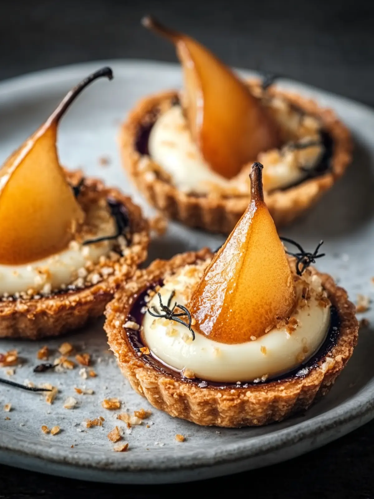 Irresistible Roasted Pear and Mascarpone Tartlets Recipe First Image
