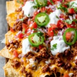 Loaded Nachos with Ground Turkey, Beans and Cheese First Image