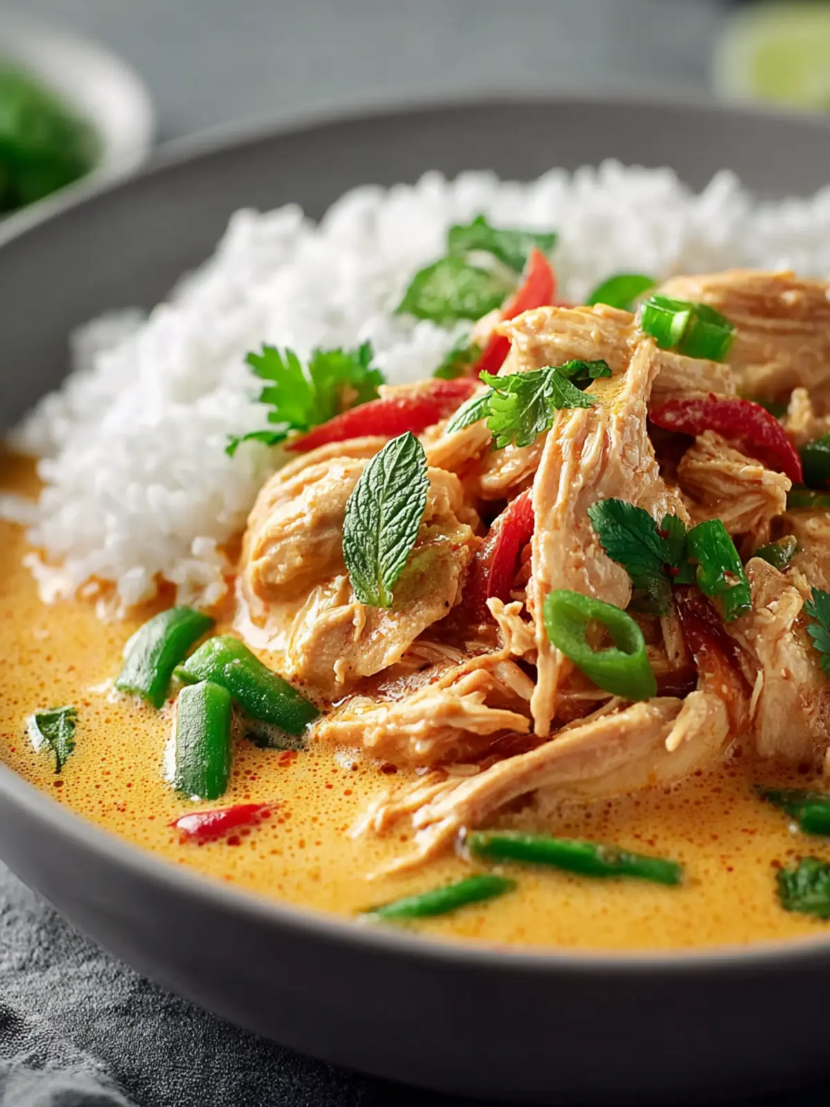 Tender Slow Cooker Basil Chicken Coconut Curry Bliss First Image
