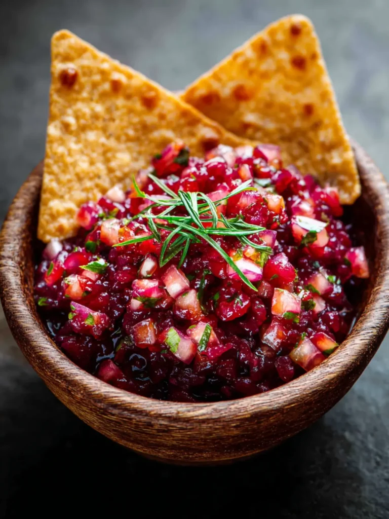 Irresistible Cranberry Salsa with Cinnamon Chips Recipe First Image
