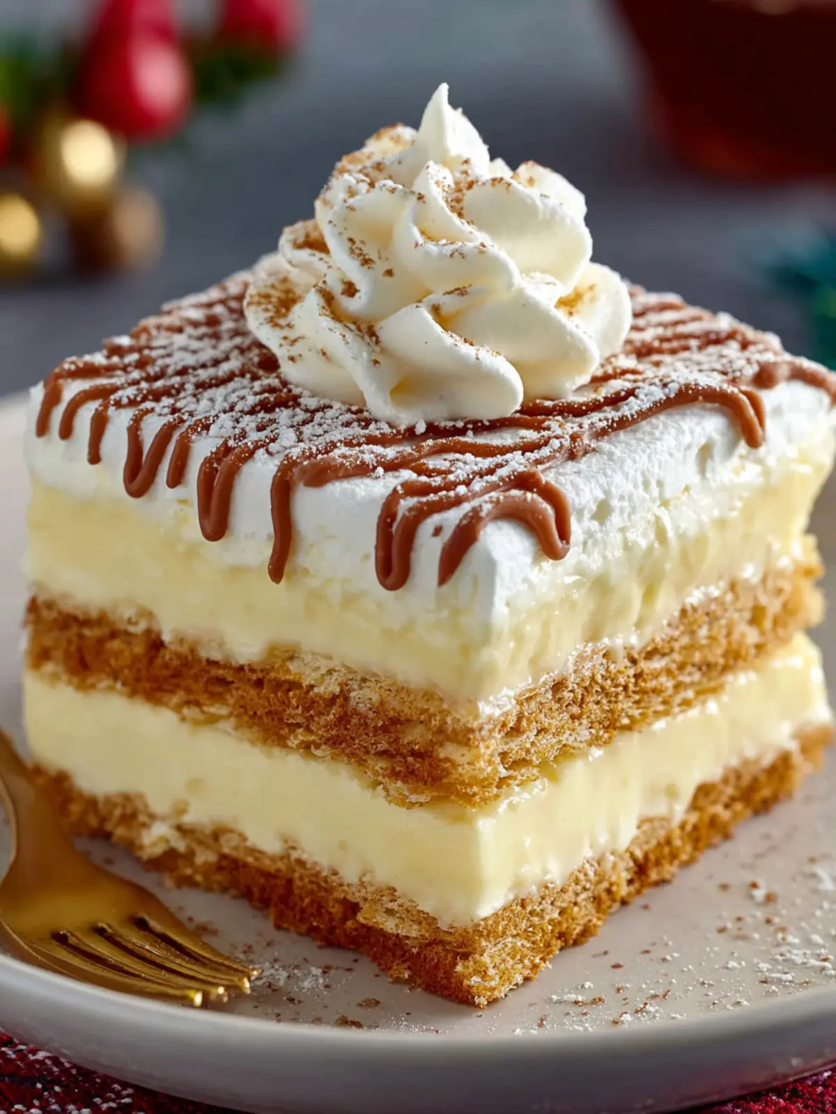 Irresistible Eggnog Eclair Cake for Holiday Cheer First Image