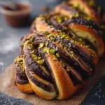 Chocolate and Salted Pistachio Babka Buns First Image