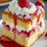 Japanese Strawberry Sponge Cake (Strawberry Shortcake) First Image