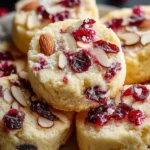 Cranberry Almond Shortbread Cookies First Image