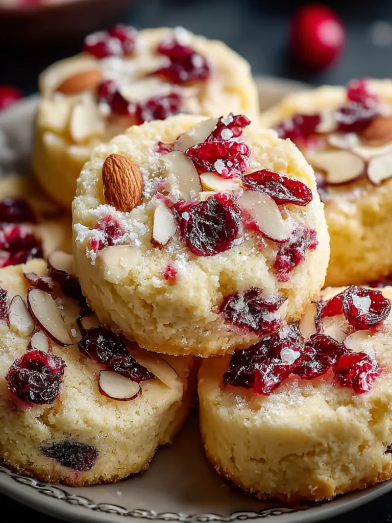 Cranberry Almond Shortbread Cookies First Image