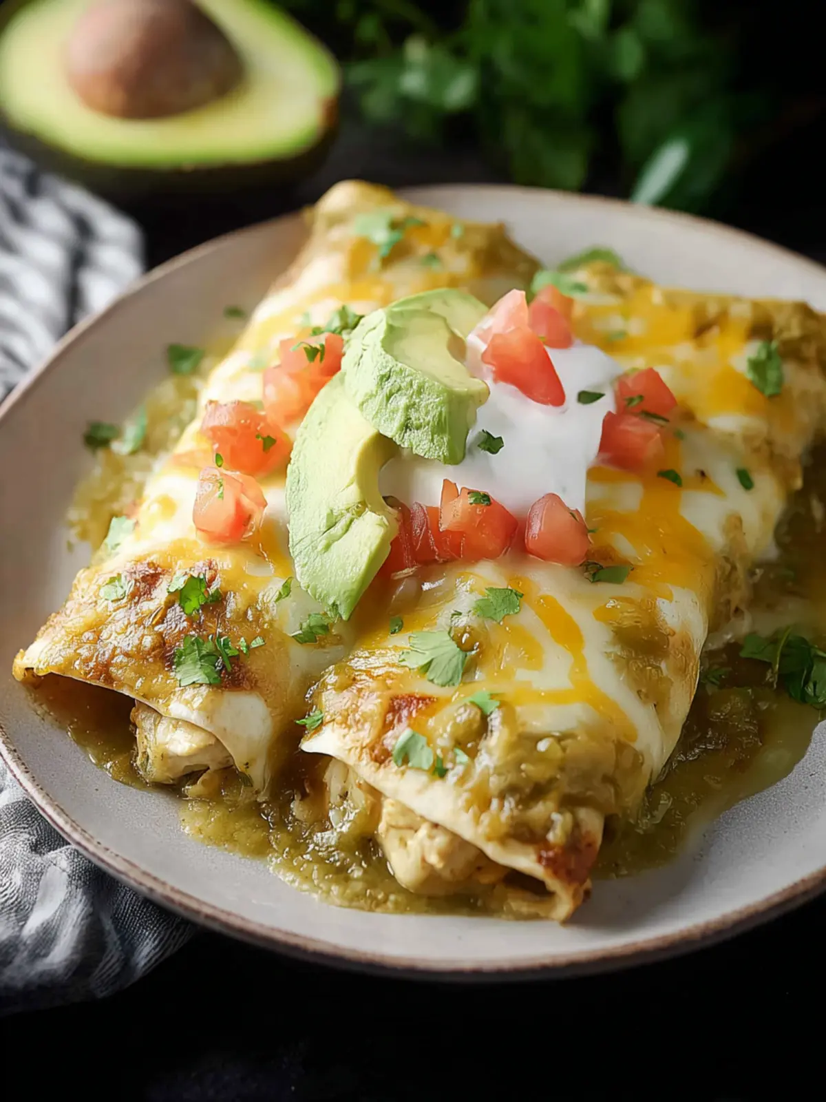 Green Chile Chicken Enchiladas First Image