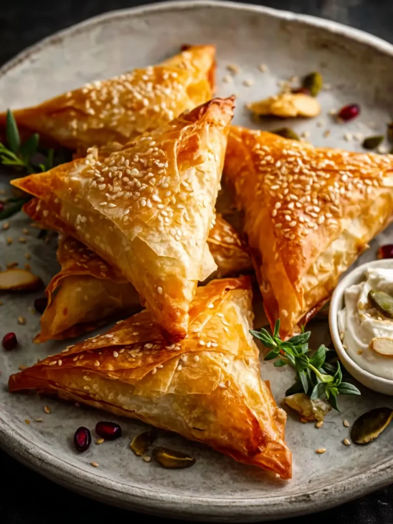 Irresistible Pumpkin Ricotta Stuffed Phyllo Triangles First Image