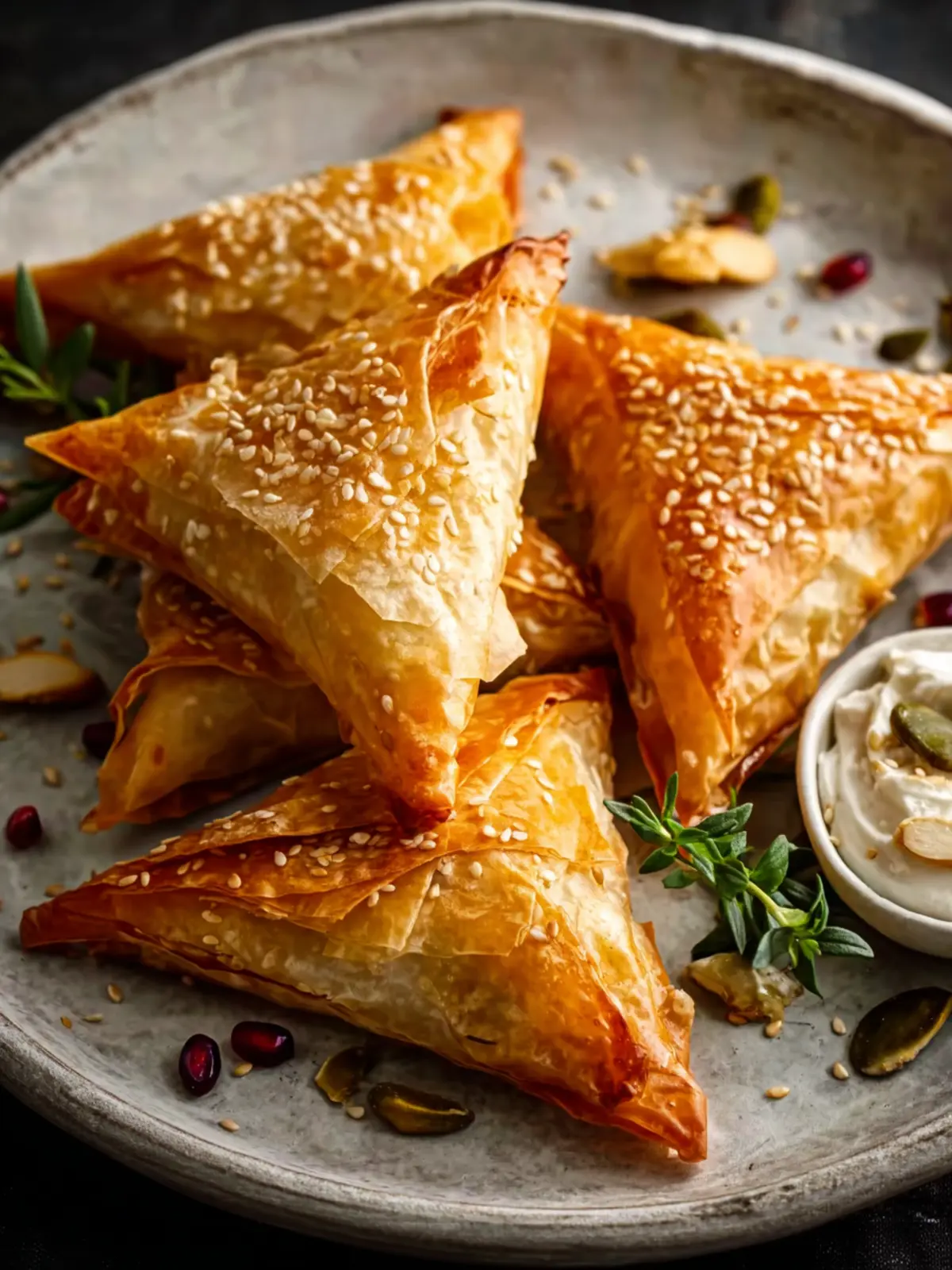 Irresistible Pumpkin Ricotta Stuffed Phyllo Triangles First Image