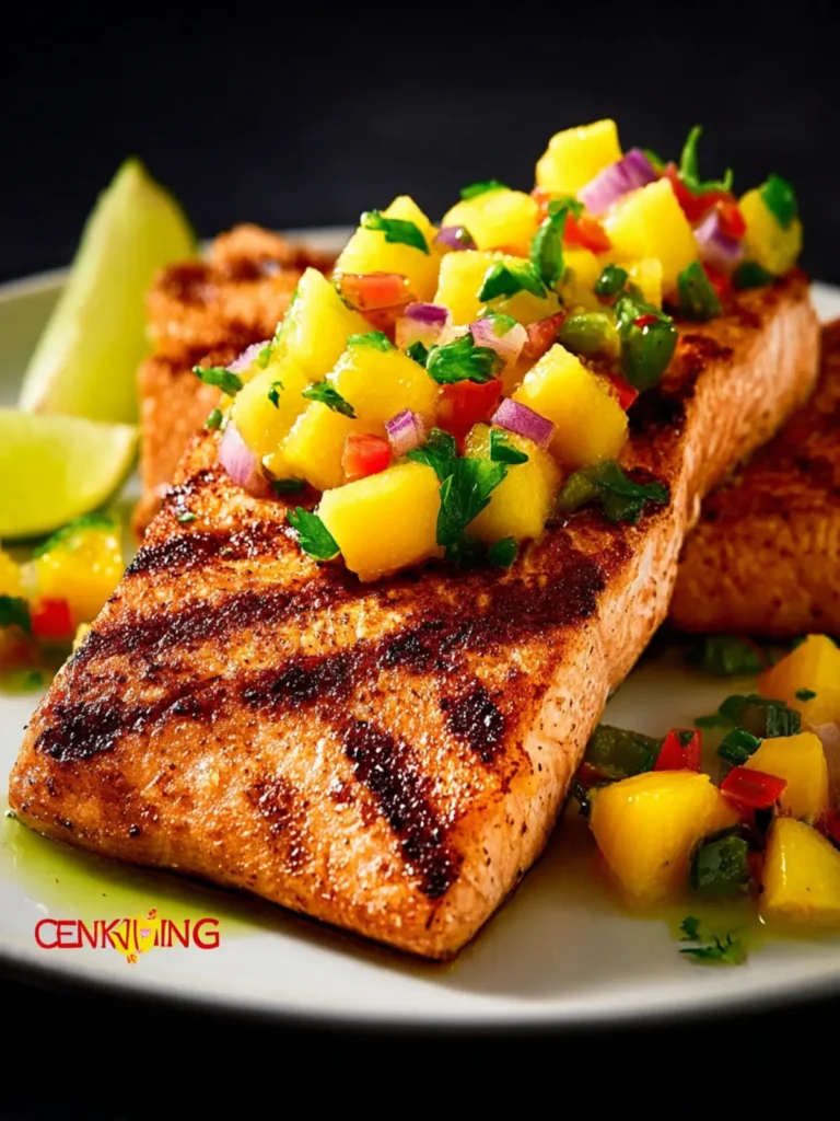 Easy Grilled Salmon with Mango Salsa First Image