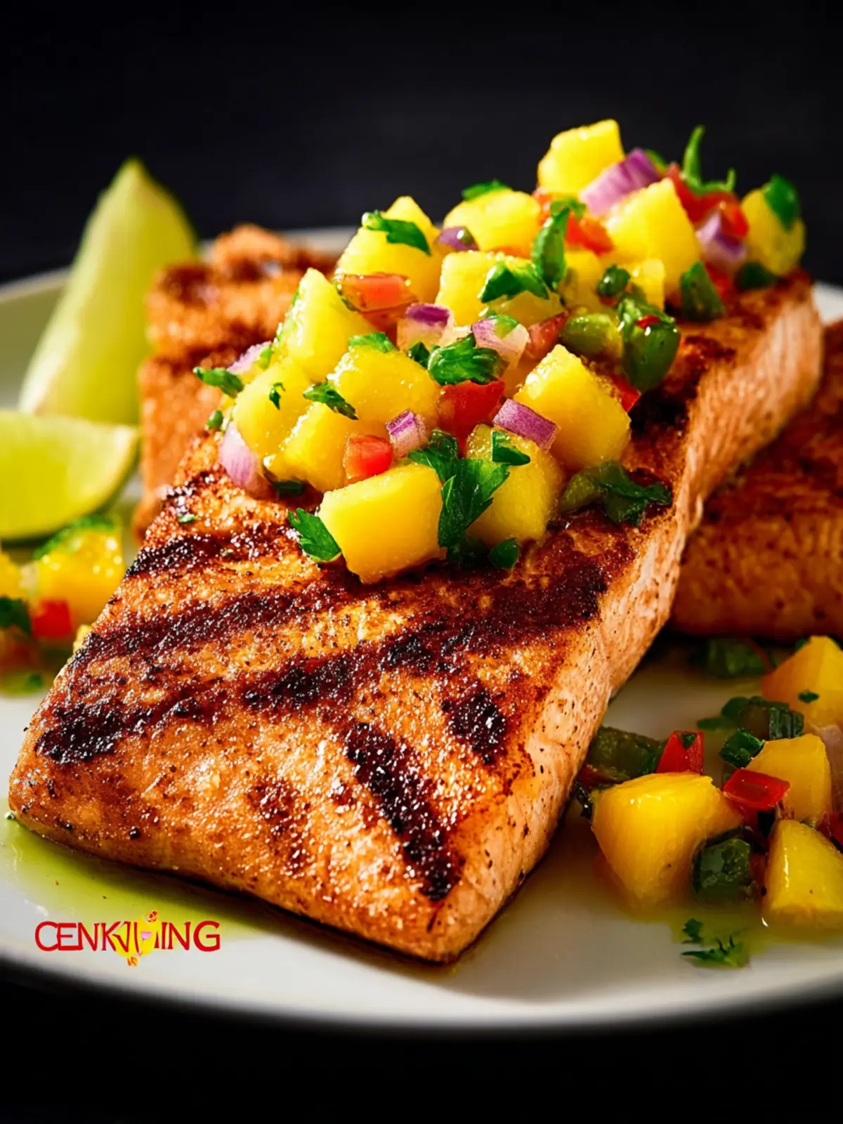 Easy Grilled Salmon with Mango Salsa First Image