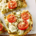 Three Cheese Pesto Flatbread First Image