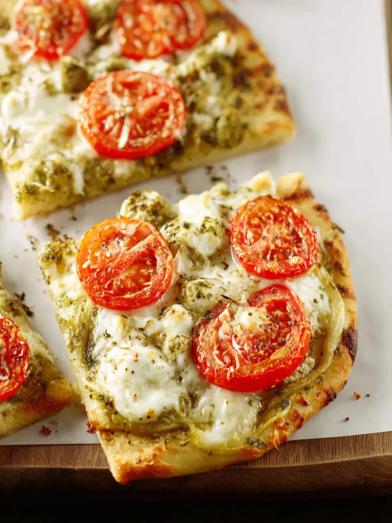 Three Cheese Pesto Flatbread First Image