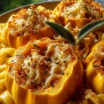 Pumpkin Alfredo Pasta Cauldrons First Image