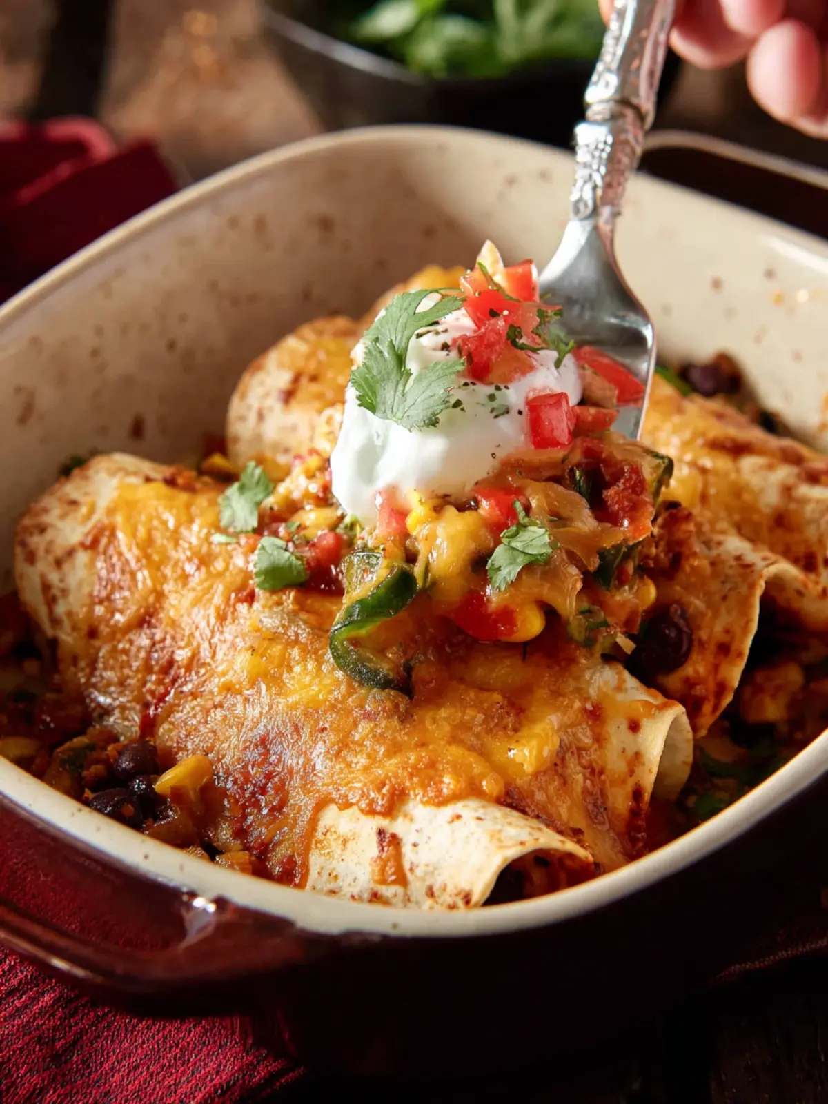 Vegetarian Enchiladas For One First Image