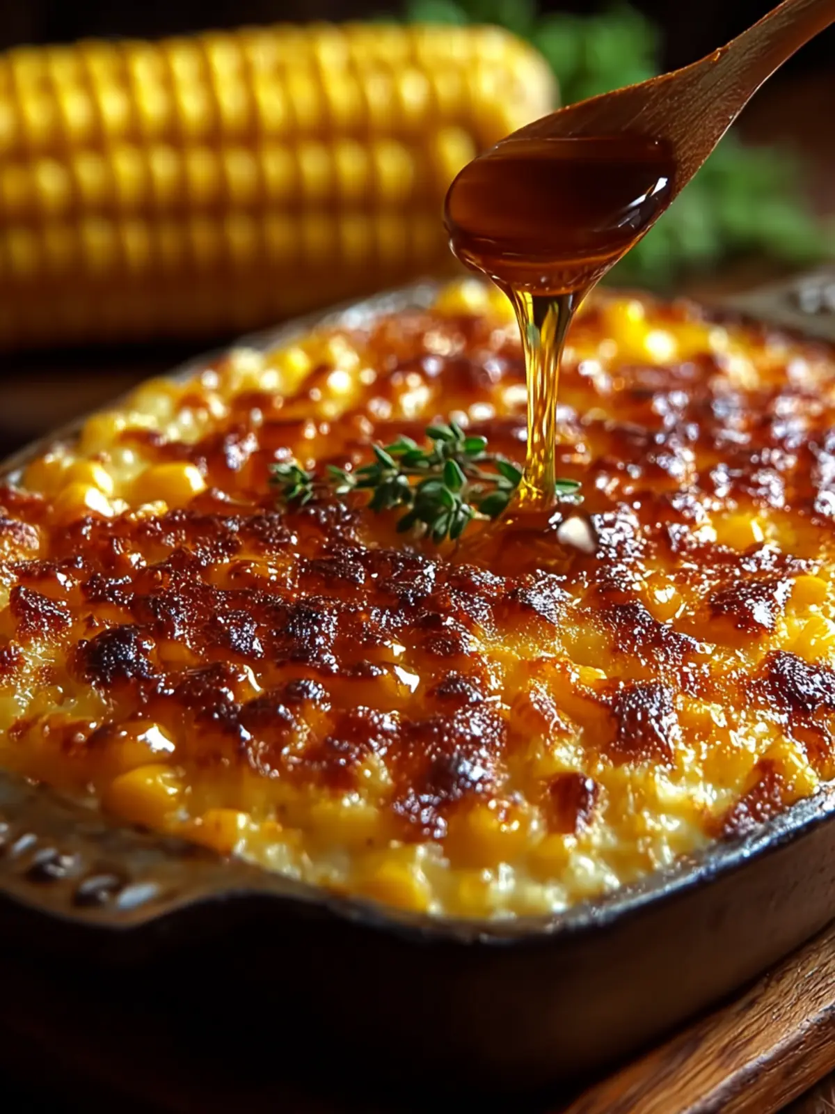 Irresistibly Sweet and Savory Honey Glazed Corn Casserole First Image