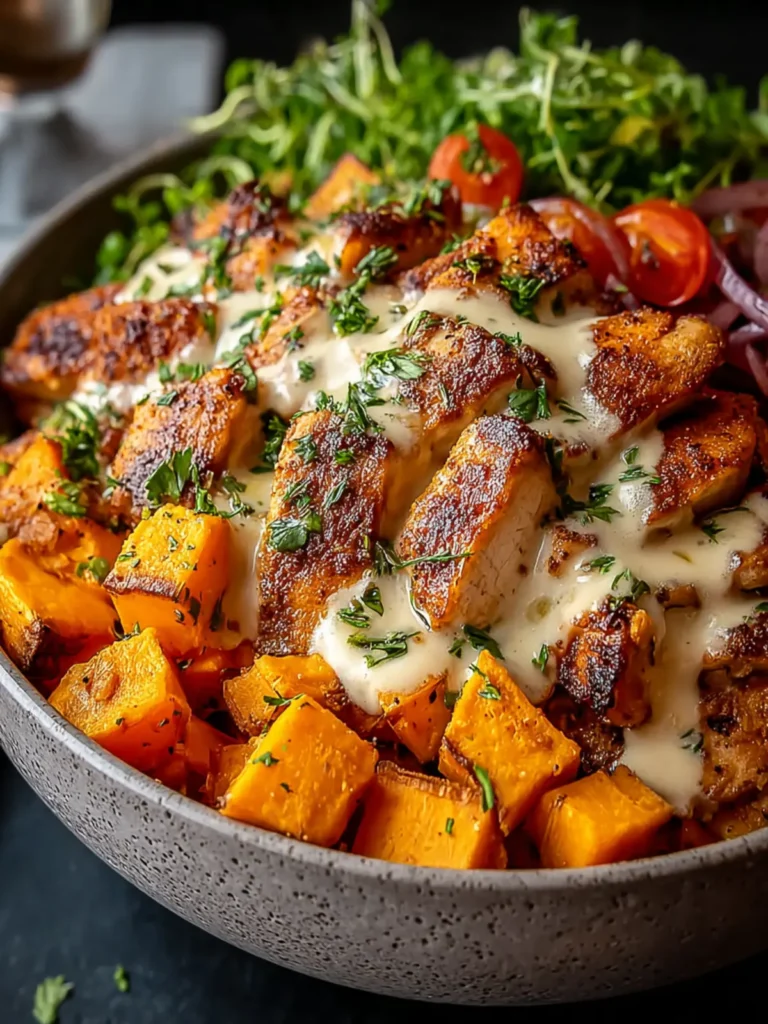 Delicious Healthy Chicken & Sweet Potato Bowls for Easy Dinners First Image