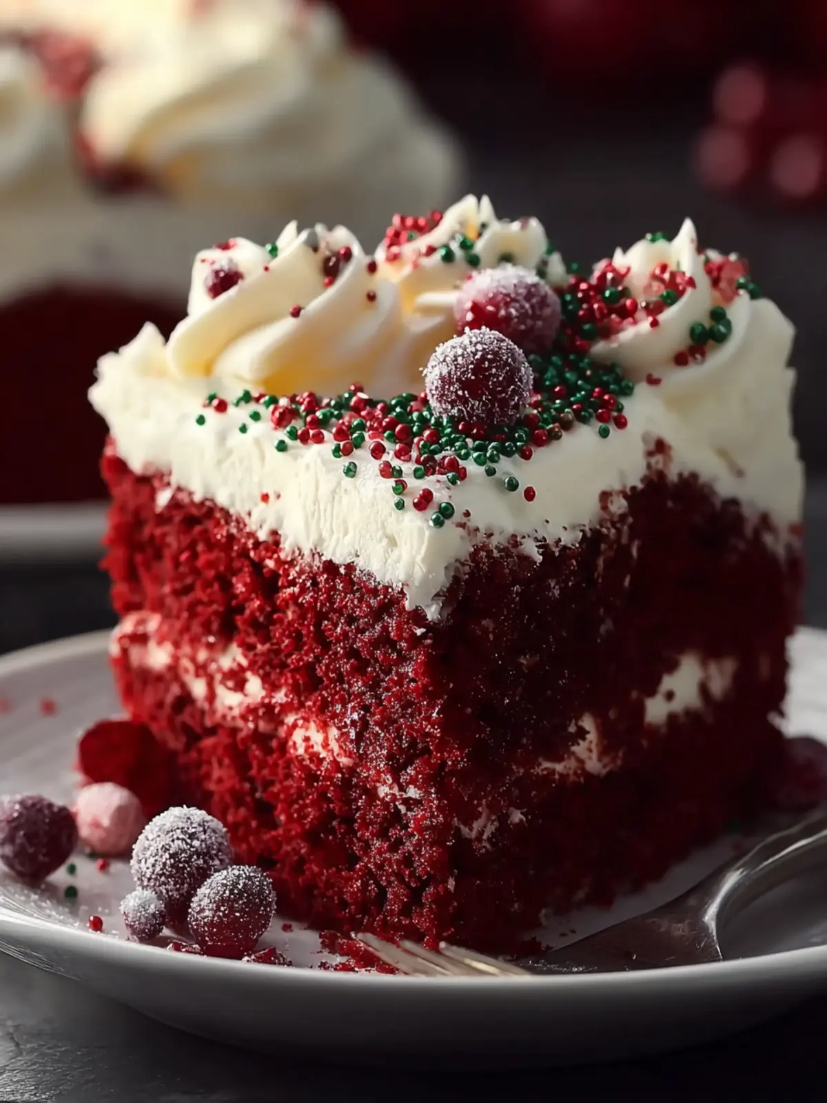 Christmas Red Velvet Poke Cake First Image
