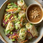 Fresh Spring Roll in a Bowl with Peanut Dressing First Image