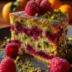 Raspberry Orange Pistachio Ricotta Cake First Image