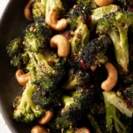 Chili Oil Roasted Broccoli with Cashews First Image