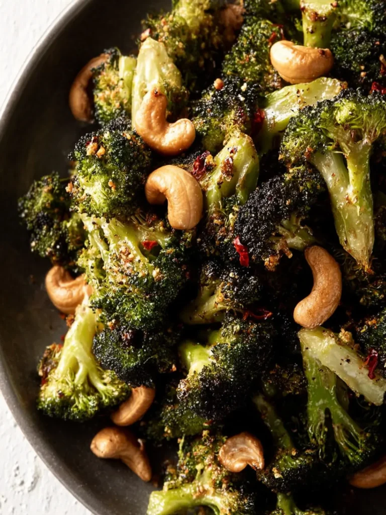 Chili Oil Roasted Broccoli with Cashews First Image