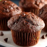 Chocolate Zucchini Muffins First Image