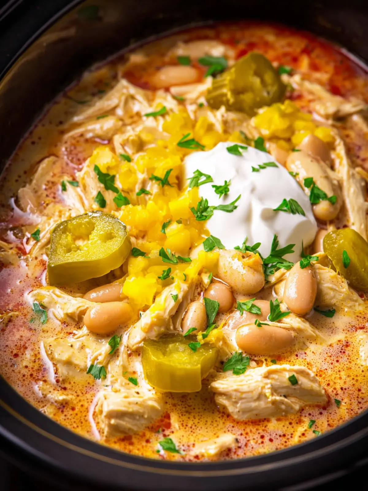Crock Pot Mississippi Chicken Chili First Image