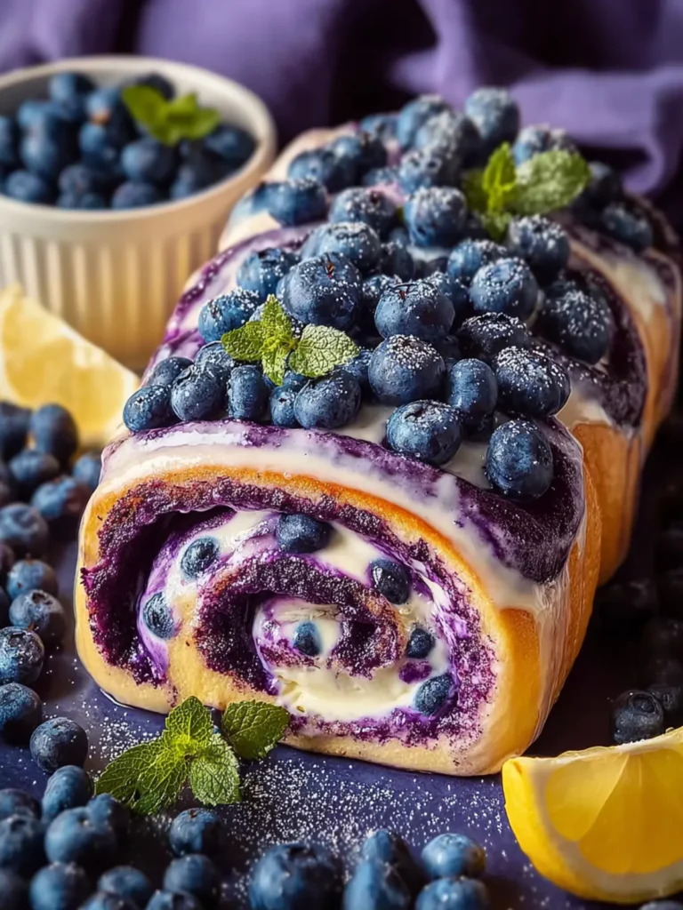Blueberry Cream Cheese Roll Bake First Image