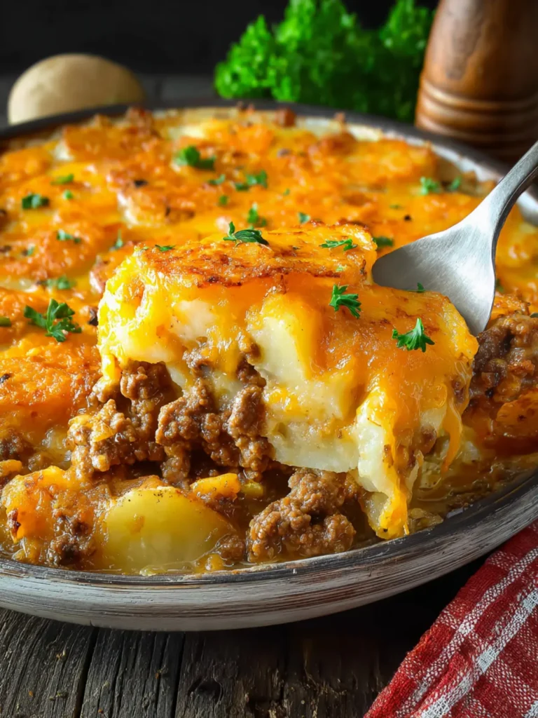 Cheesy Hamburger Potato Casserole First Image