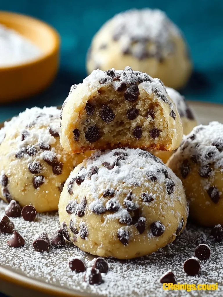 Chocolate Chip Snowball Cookies First Image