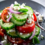 Greek Cucumber Tomato Feta Salad First Image