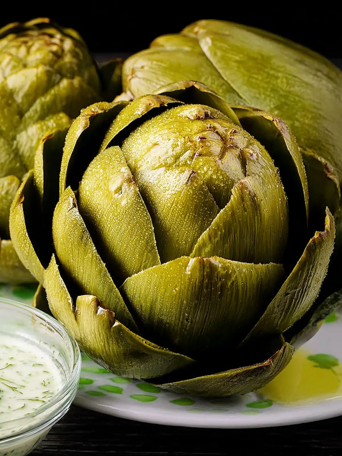 Steamed Artichokes (with Artichoke Dipping Sauce) First Image
