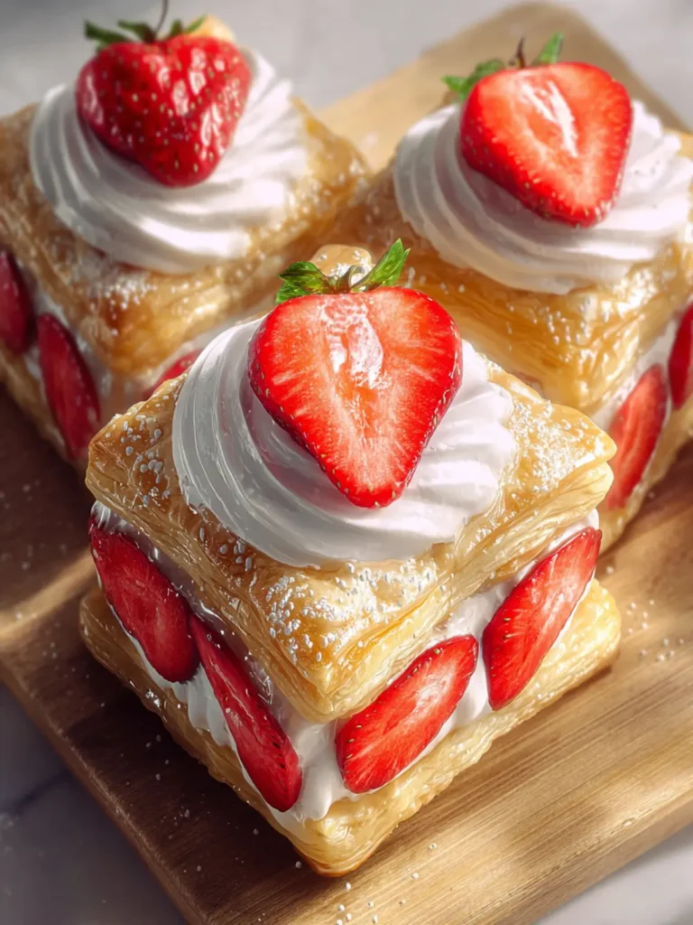 Strawberry Cream Puff Squares First Image