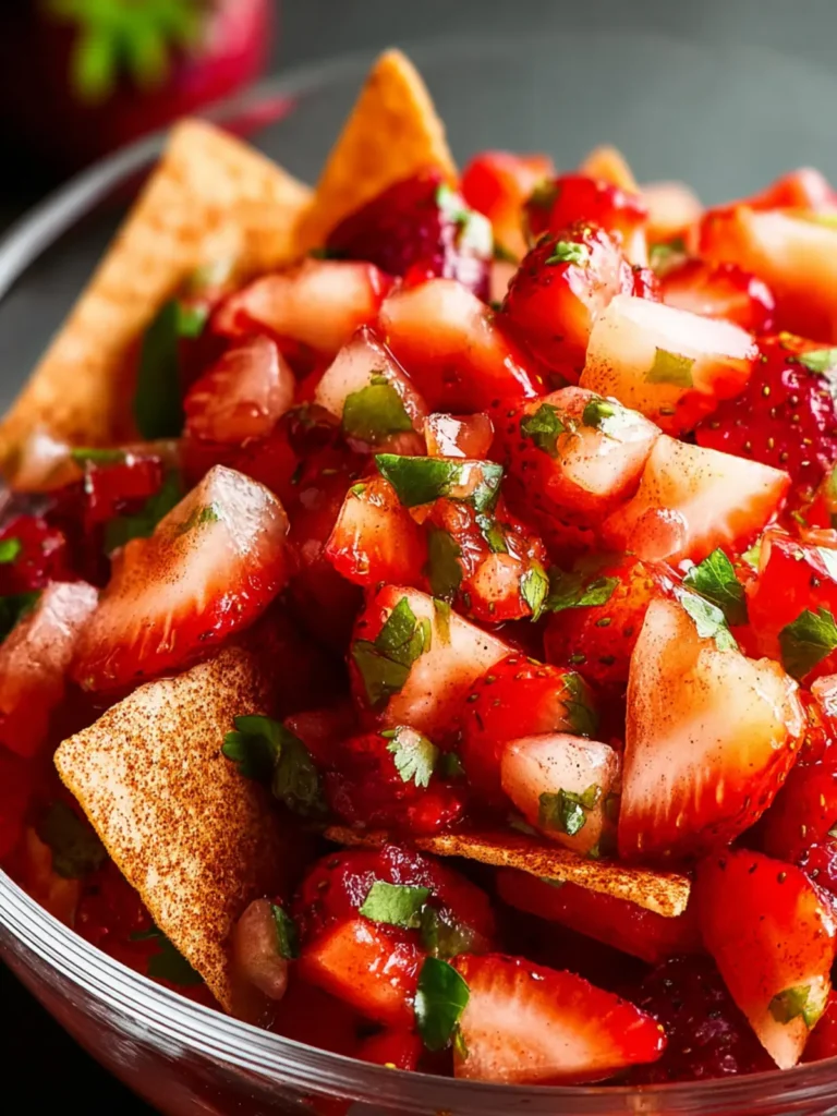 Strawberry Salsa Cinnamon Chips First Image