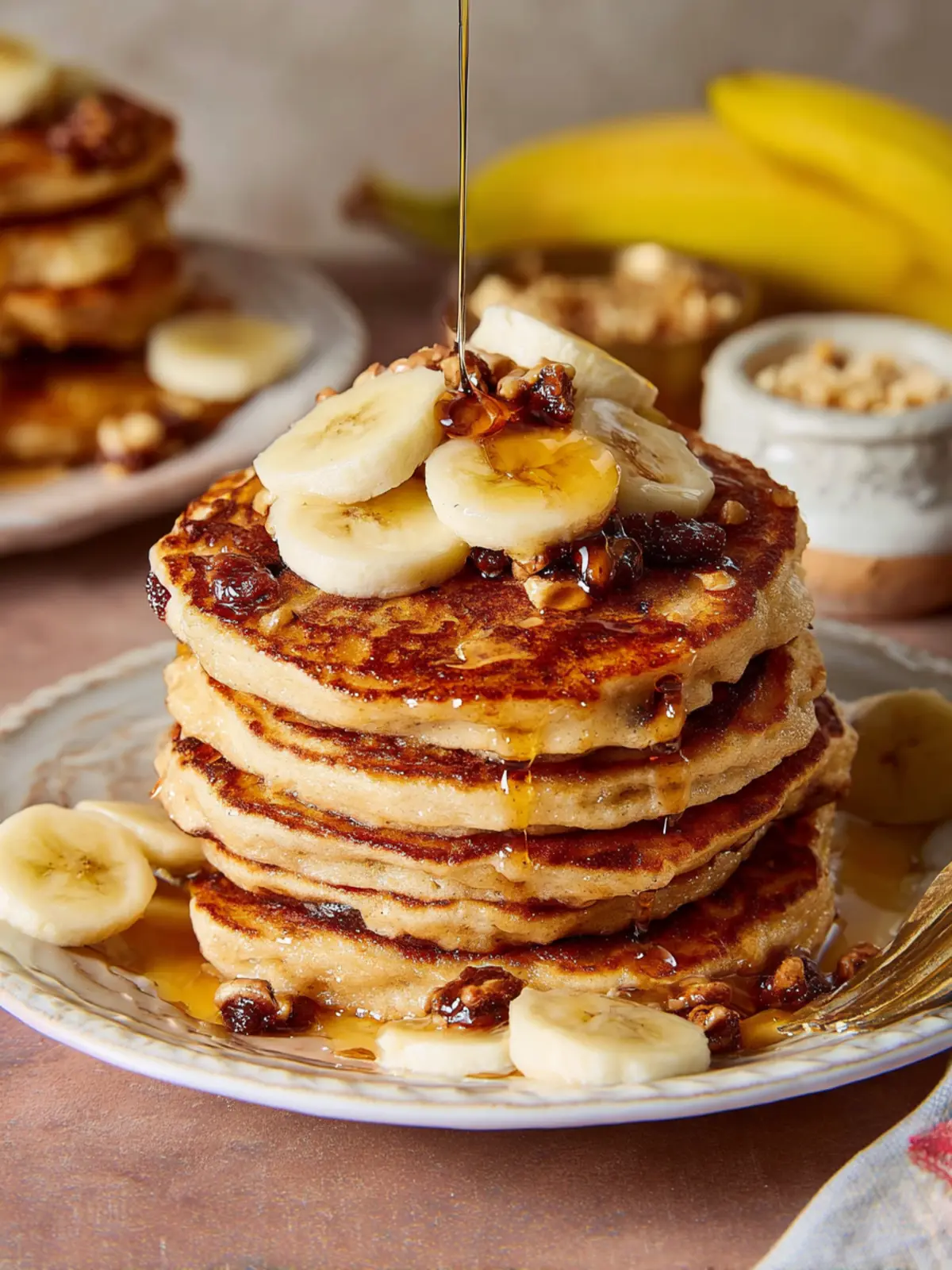 Banana Bread Pancakes First Image